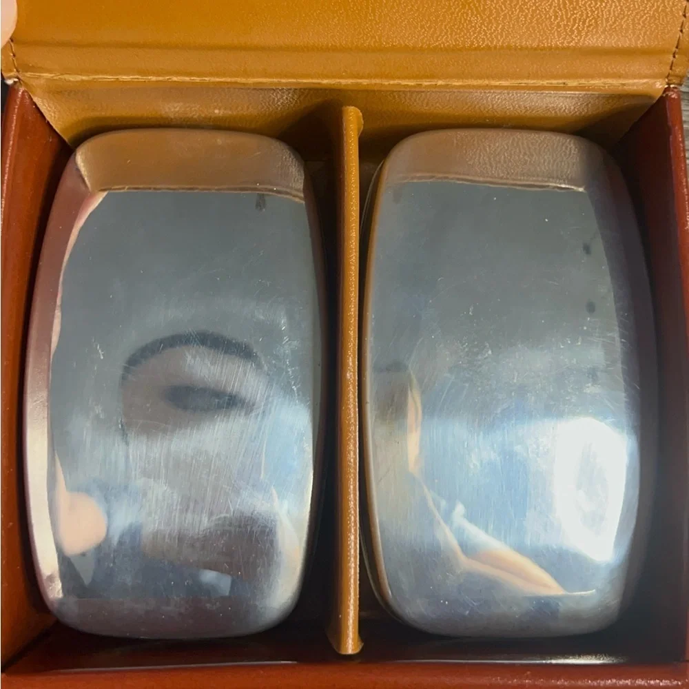 Vintage CUE Grooming Set‎ - Mid Century Top Grain Cowhide Case w/ Tortoise Shell